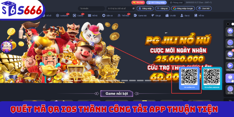 Quét mã QR iOS thành công tải app thuận tiện