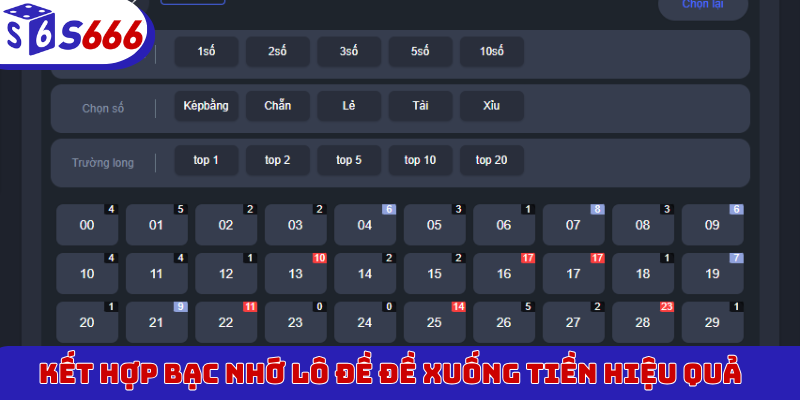 Kết hợp bạc nhớ lô đề đề xuống tiền hiệu quả